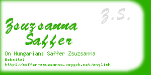 zsuzsanna saffer business card